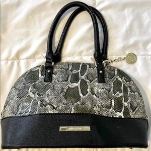 Classic Anne Klein faux snakeskin handbag